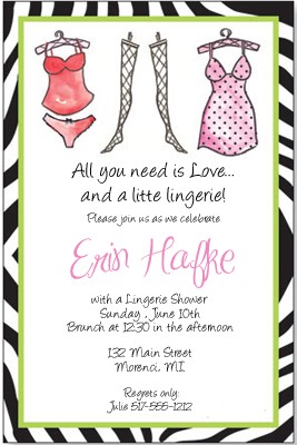 Lingerie Shower Invitations, Racy Lingerie, Inviting Company